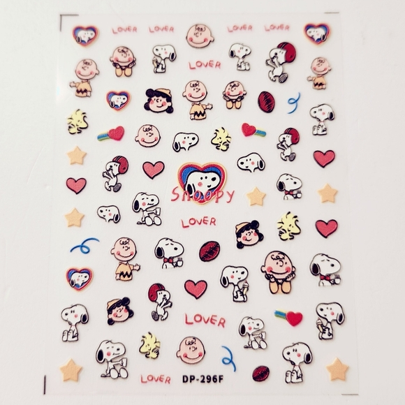 ⭐4/$15 Peanuts 5D Embossed Nail Art Stickers - Picture 2 of 5